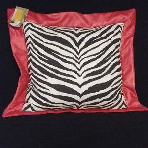 Pair of Zebra and pink crocodile mitered corners